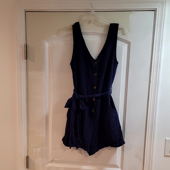 Women's navy romper - Picture 6 of 6